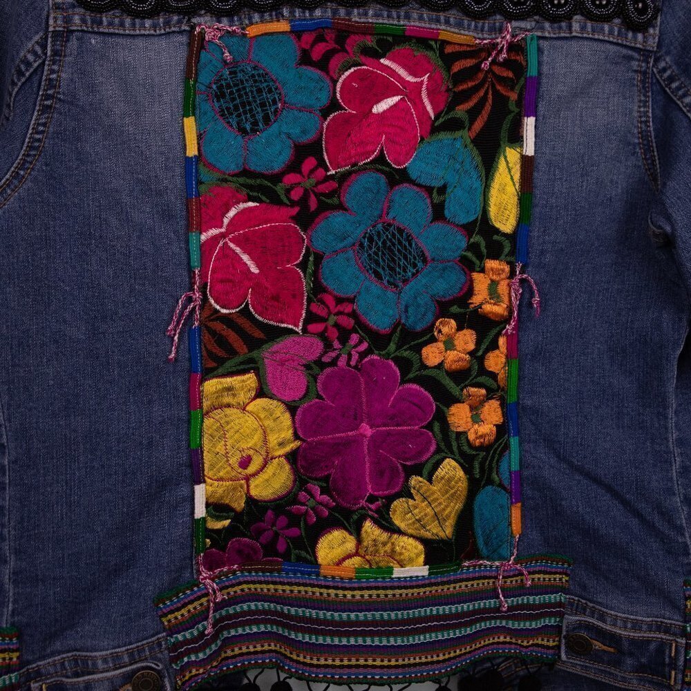 Two Tequila Sisters custom made jean jacket-M - Picture 5 of 5